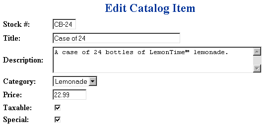 EZ-Order Edit Form